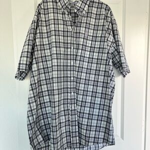 Cinch Black and White Checkered Button Down Shirt
